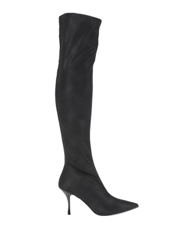 Divine Follie Knee Boots In Black