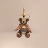 BURBERRY Thomas Bear Charm in Check Cashmere,39976401