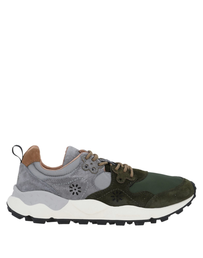 Flower Mountain Sneakers In Military Green