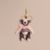 BURBERRY Thomas Bear Charm in Check Cashmere,39976561