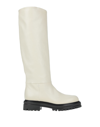 LERRE LERRE WOMAN BOOT IVORY SIZE 8 SOFT LEATHER