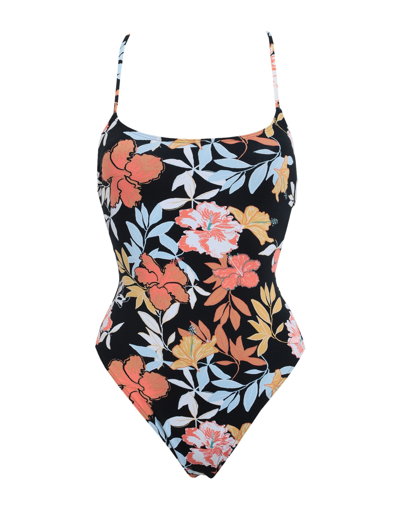 Roxy Juniors' Island Vibes One-piece Swimsuit Women's Swimsuit In Anthracite Island Vibes