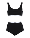 BURBERRY BURBERRY WOMAN BIKINI BLACK SIZE XXS POLYAMIDE, ELASTANE, POLYESTER