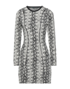 ALEXA CHUNG ALEXACHUNG WOMAN MINI DRESS LIGHT GREY SIZE L VISCOSE, ELASTANE