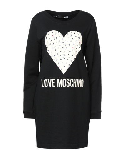 Love Moschino Short Dresses In Black