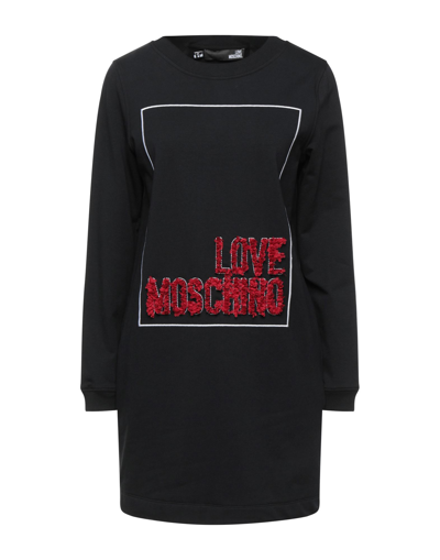 Love Moschino Short Dresses In Black