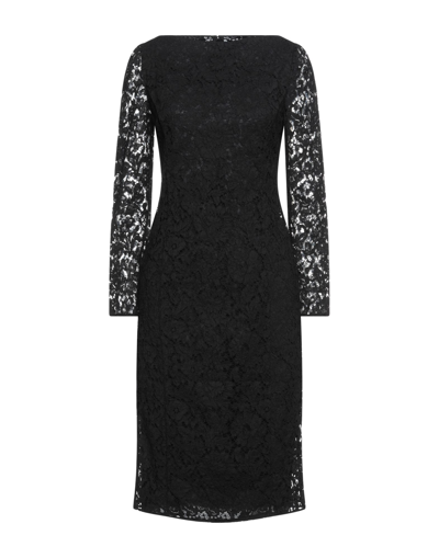 Valentino Lace Midi Dress In Black