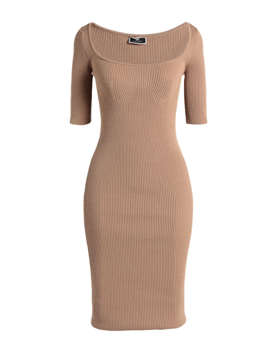 Elisabetta Franchi Midi Dresses In Camel