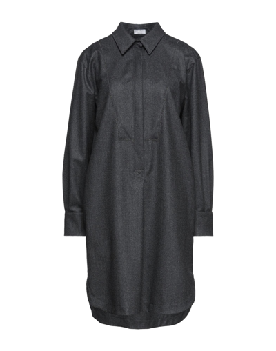 Brunello Cucinelli Short Dresses In Lead