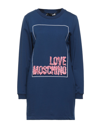 Love Moschino Short Dresses In Blue