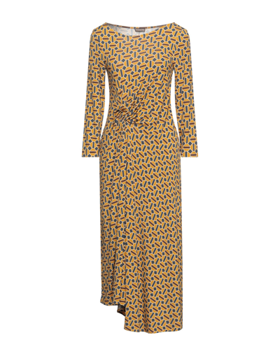 Maliparmi Midi Dresses In Ocher