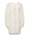 Merci .., Woman Mini Dress Ivory Size 4 Acetate, Viscose In White