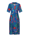PS BY PAUL SMITH PS PAUL SMITH WOMAN MIDI DRESS BLUE SIZE 6 POLYESTER