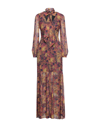 Dondup Long Dresses In Dark Purple