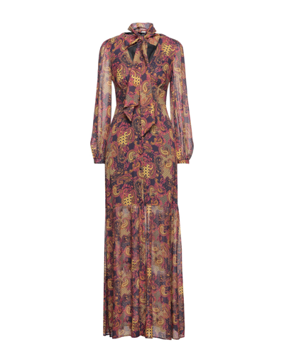 Dondup Long Dresses In Dark Purple