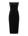 Norma Kamali Strapless Knee-length Fitted Dress In Black