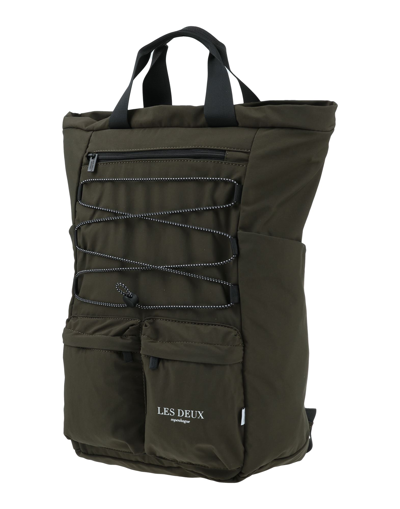 Les Deux Backpacks In Military Green
