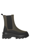 Stuart Weitzman Noho Chelsea - Ankle Boot With Side Elastic In Black/green