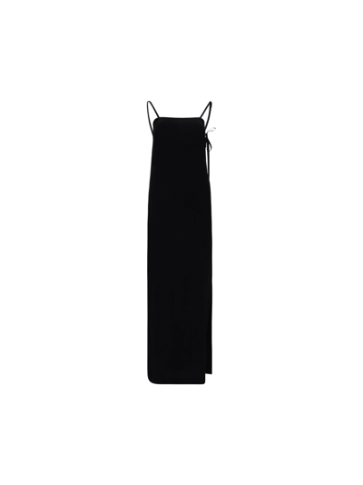 ワンピース Saint Laurent Black crepe long dress Saint Laurent Black Crepe Long Dress Black Donna 40f | ModeSens