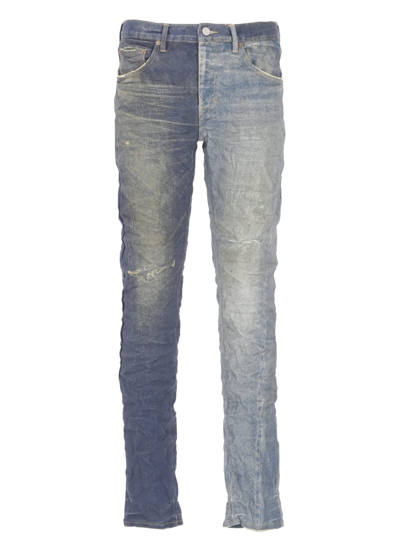 Purple Brand Low-rise Skinny Jeans In Blue
