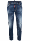 DSQUARED2 DISTRESSED CROPPED JEANS