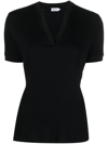 Filippa K Ribbed-knit Polo T-shirt In Black