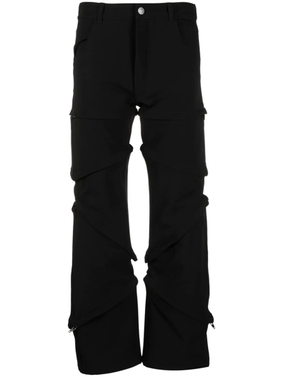 Weinsanto Asymmetrical Zippered Trousers In Black