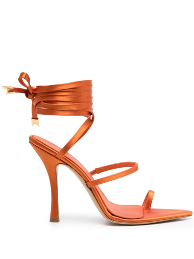 Ilio Smeraldo Lellis Tie-fastening Sandals In Orange