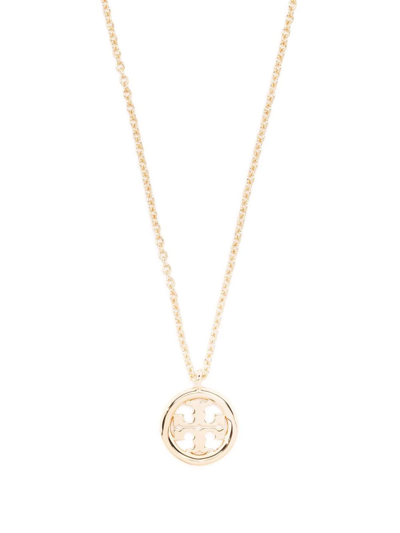 Tory Burch Logo-charm Necklace In Gold
