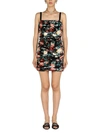 Dolce & Gabbana Floral-patterned Sequin Mini Dress In Multicolor
