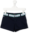 Polo Ralph Lauren Kids Shorts In Navy Blue Stretch Chino With Belt In Navy Blue