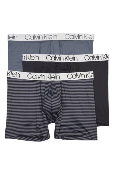 Calvin Klein 3-pack Performance Boxer Briefs In 0f6 Tur/ Hstb/ Bl