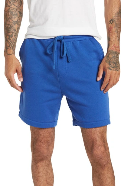 Bella+canvas Drawstring Sweat Shorts In Sapphire