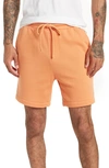 Bella+canvas Drawstring Sweat Shorts In Russet Orange