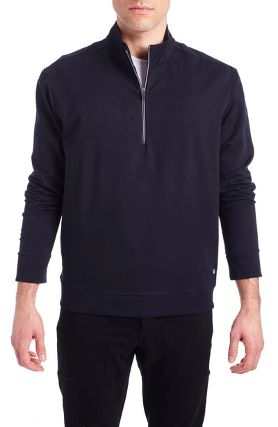 Pino By Pinoporte Mario Semi Zip Jacket In Navy