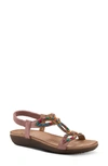 Spring Step Beaded Sandal In Pink