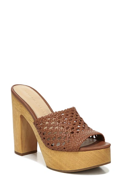 Veronica Beard Guadalupe Braided Leather Platform Sandals In Espresso