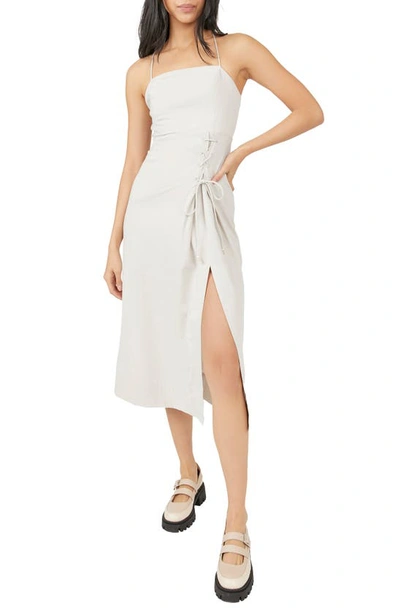 Free People Free-est Francesca Cotton & Linen Midi Dress In White