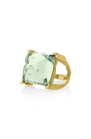 Dean Davidson Semiprecious Stone Ring In Green Amethyst/ Gold