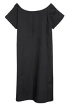 Raf Simons Oversized A-line Poplin Tunic Dress In Black