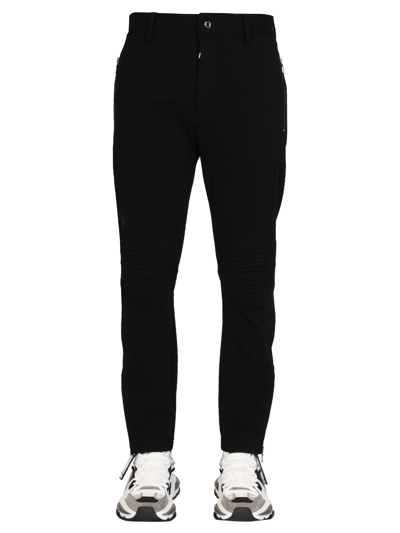 Dolce & Gabbana Stretch Jersey Trousers In Black