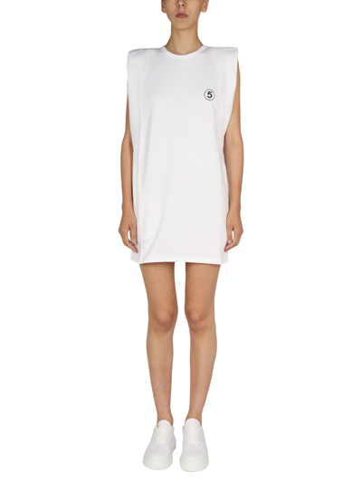 Department Five Womens White Other Materials Dress