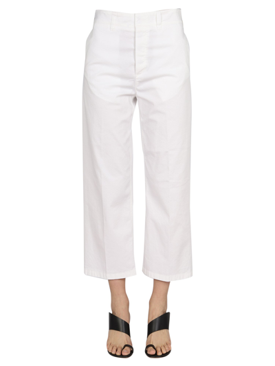 Department Five Cropped Fit Jeans In White