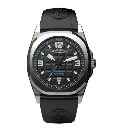 Armand Nicolet Jh9 Automatic Black Dial Mens Watch A660haa-nz-gg4710n In Black / Blue
