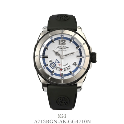 Armand Nicolet Melrose Collection Sh5 Automatic Silver Dial Mens Watch A713bgn-ak-gg4710n In Black / Silver