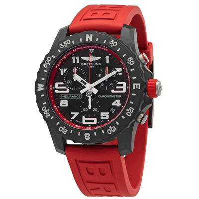Breitling Endurance Pro Chronograph Quartz Black Dial Mens Watch X82310d91b1s1 In Red   / Black