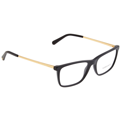 Versace Demo Rectangular Mens Eyeglasses Ve3301 Gb1 54 In Black