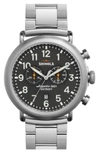 Shinola 'the Runwell Chrono' Bracelet Watch, 47mm In Silver/ Cool Grey