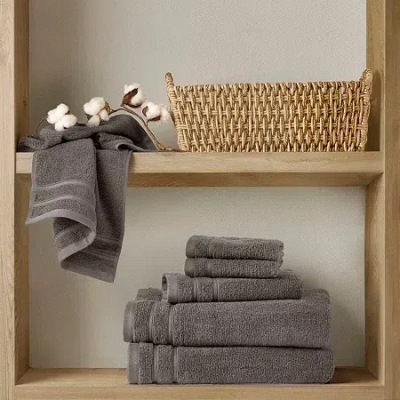 510 Design 100% Cotton 6-pc. Quick Dry Bath Towel Set In Gray
