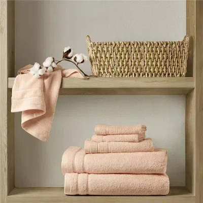 510 Design 100% Cotton 6-pc. Quick Dry Bath Towel Set In Pink